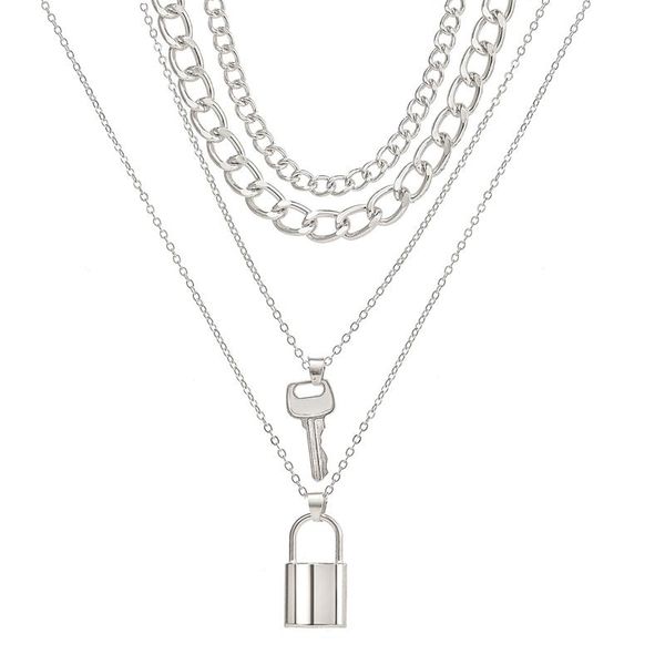 

chains choker necklace women chain necklaces for pendant layered chokers jewelry, Silver