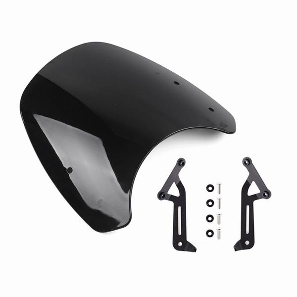 

motorcycle windshield abs windscreen with mount bracket for street twin 2021 wind air deflector screen