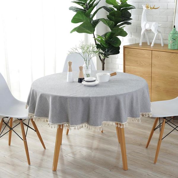 

table cloth 1 piece round oilproof cover coffee tea tablecloth dining dinner for kitchen decor color solid
