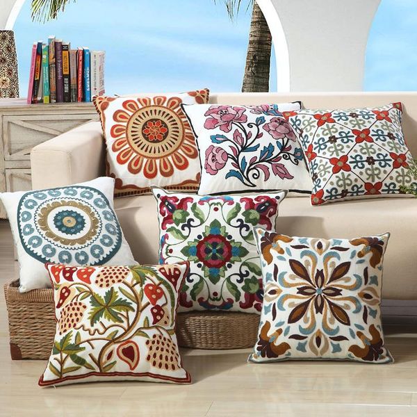 

sofa cushion cover embroidered throw pillow decorative case for home cushion/decorative