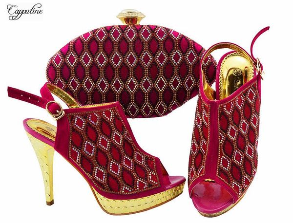 

dress shoes amazing fuchsia thin high heel and purse bag set with rhinestones for wedding/party jzc003 ,heel height 12cm, Black