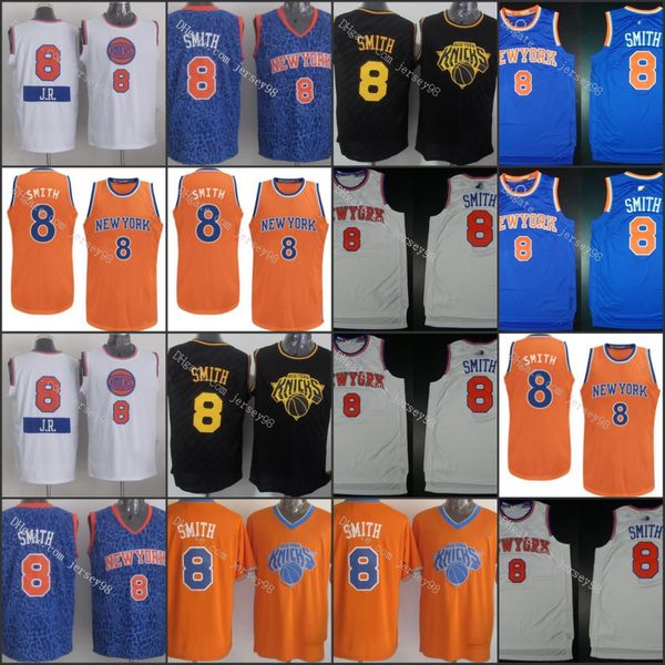 

new york knicks men #8 j.r smith retro basketball jersey, Black
