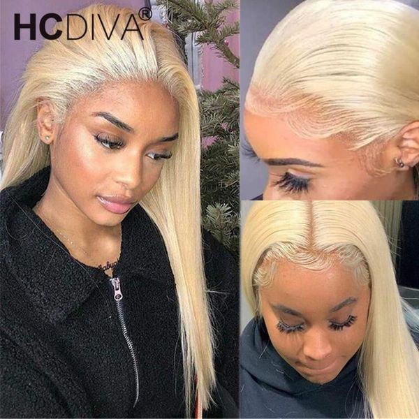 

lace wigs transparent 613 blonde front wig 42inch 13x4 straight human hair brazilian remy for black women, Black;brown