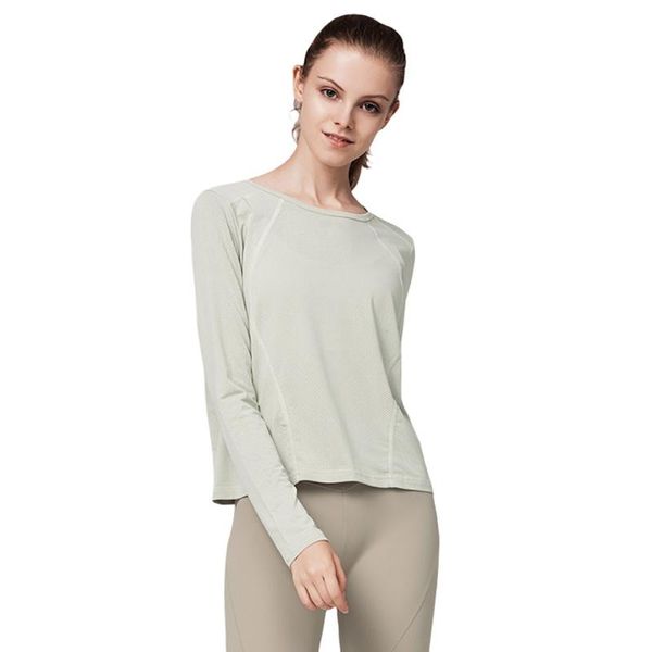 

yoga outfit women long sleeve running shirts t-shirts solid sports quick dry fitness gym crop sport wear style