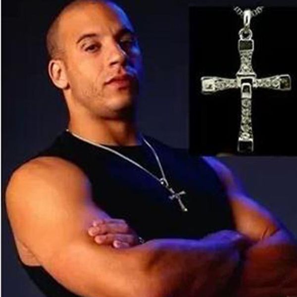

pendant necklaces selling speed and passion 8 stars celebrity inspired cross necklace foreign trade men's famous accessories, Silver
