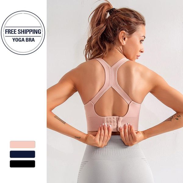 

gym clothing women yoga sport bra shockproof back sports bras breathable athletic fitness running vest sportswear, White;black