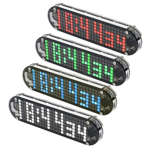 Timer DS3231 Sveglia multifunzione LED Effetti di animazione a matrice di punti Kit fai da te Regali N02 19 Dropship