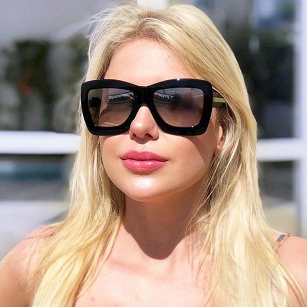 

sunglasses frames oversized square men women polarized sun glasses custom made myopia minus prescription lens fml, Silver