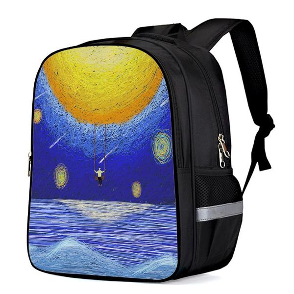 

backpack starry sky moon toddler boy girl elementary school kindergarten
