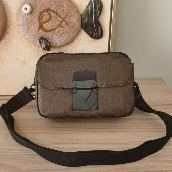 

classic messenger bag l printing genuine leather men handbags purse fresh luxury shoulder crossbod bags size:22*18*8cm with original box