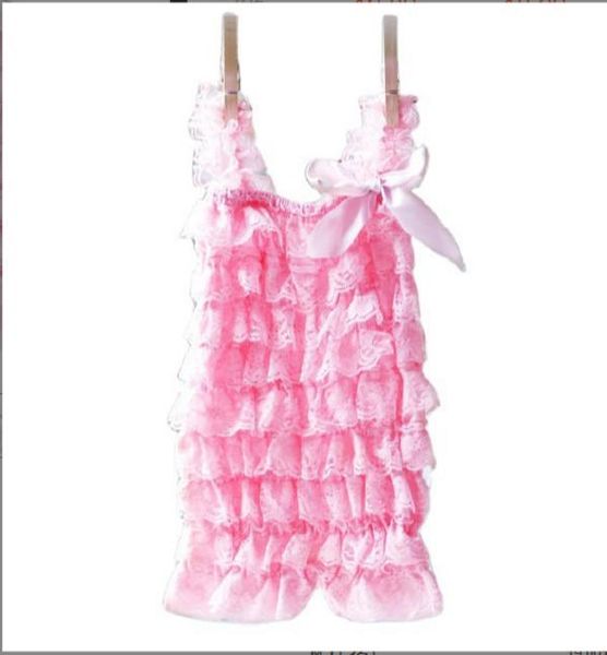 

27 colors newborn baby lace romper infant toddler ruffle ruffled rompers bow jumpsuit, Blue