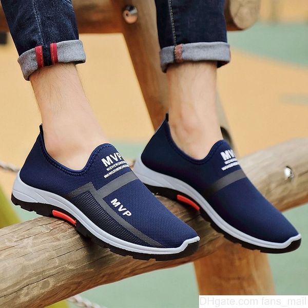 Moda 2021 Exterior Chegada Caminhada Correndo Tênis Homens Negros Negócios Azul Esportes Casuais Não-Brand Homens Sneakers Trainers Jogging andando