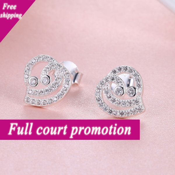 

full diamond mini romantic heart earrings and fashion accessories, Golden