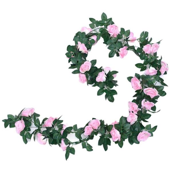 

roses vines living room balcony decoration fake flower holiday wedding garden hanging wreath wall decorative flowers & wreaths
