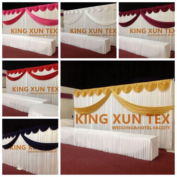 

party decoration backdrops ice silk wedding backdrop curtain with colorful swag drapery valance for event