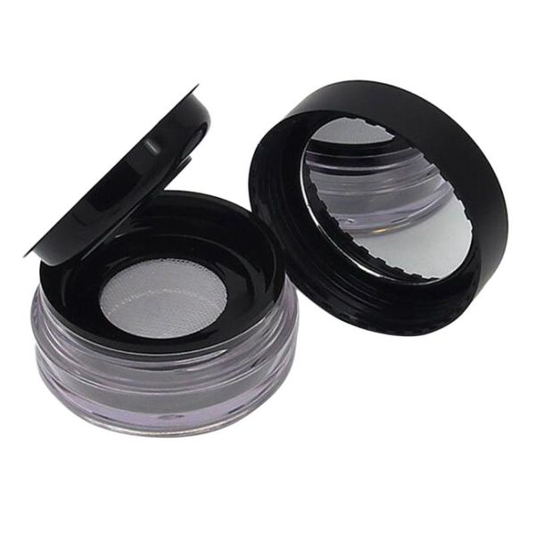 

storage bottles & jars powder dose cosmetic jar with mirror, empty to refill, 20 ml