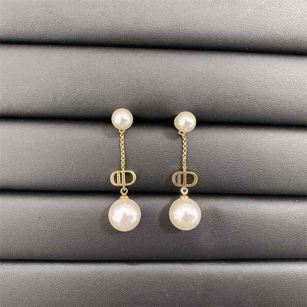

75% off outlet online family new letter net red anti allergy pearl earrings, Silver