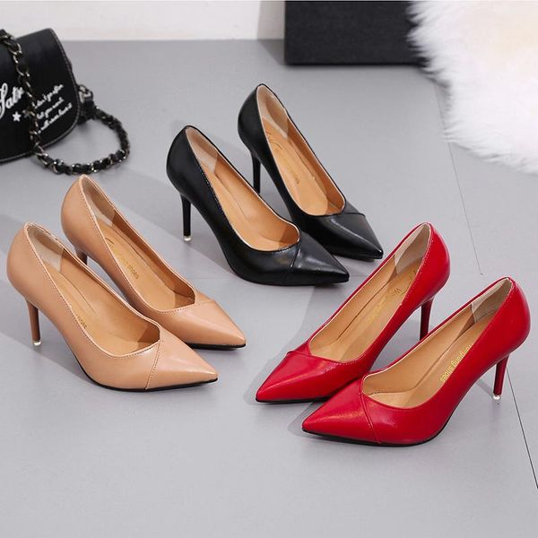 

2021 womens pumps european and american style pointed, Black
