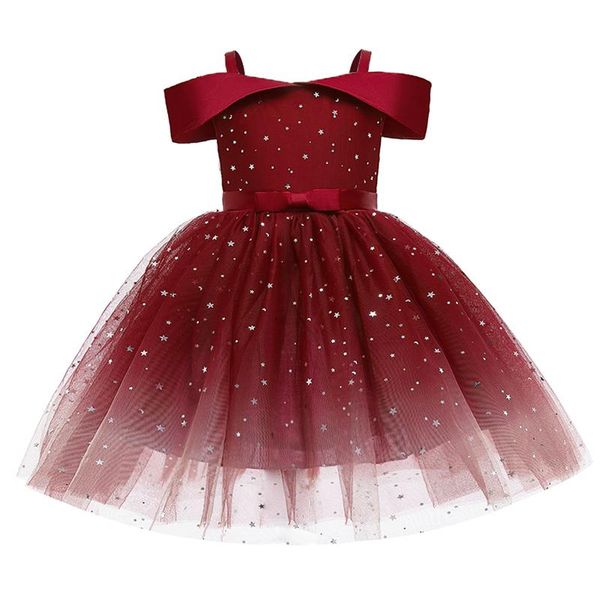 

girl's dresses 3-10 year baby party prom dress wedding flower girl kids clothes elegant princess formal children's clothing, Red;yellow