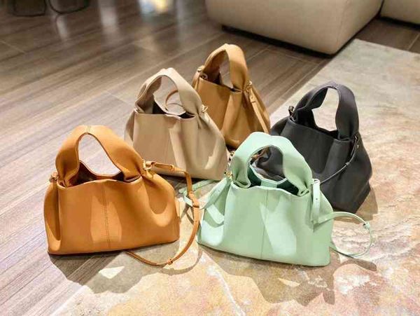 

cowhide one shoulder messenger handbag number neuf series nine polene square lunch box no. 9 dumpling bag
