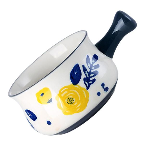 

1pc handle instant noodle pot ceramic soup breakfast bowl (spring) bowls