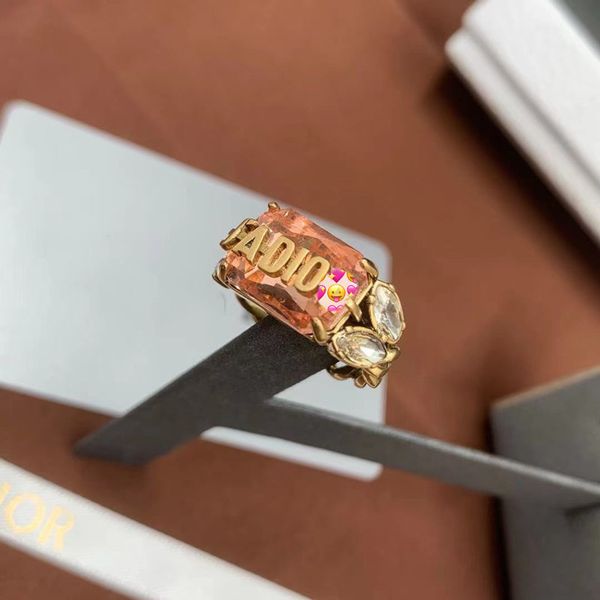 

special offer 2021 luxury designer jewelry ring letter style opening simple fashion trend single item personality jewelry women's gift, Silver