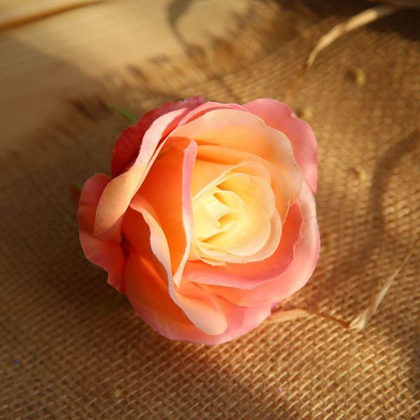 

10pcs/lot diy flower row rose artificial flowers decoration wall wedding road lead fake silk roses head wreath decorative & wreaths