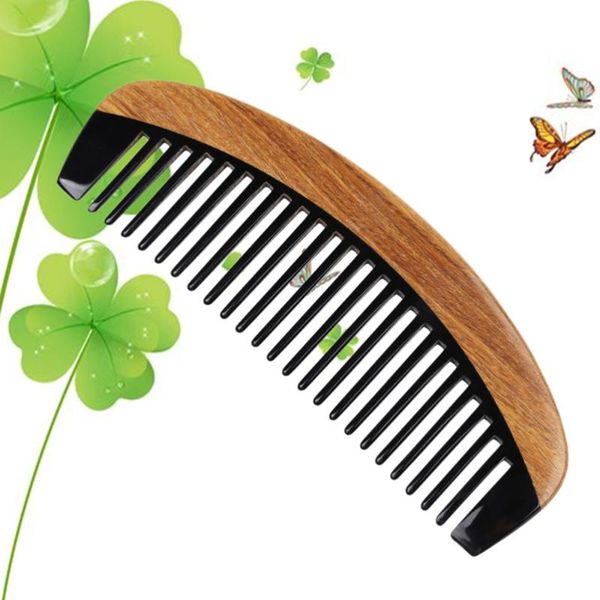 

hair brushes horn comb teeth wide tooth detangling anti-static long combs natural for thick curly and wavy reduce b, Silver