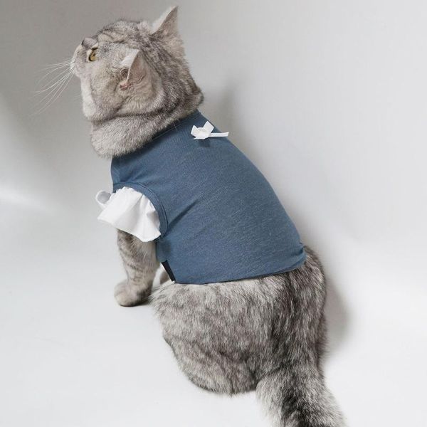 

cat costumes small and medium-sized dog solid color short-sleeved shirt, puppy kitten vest, pet clothes, green xxl