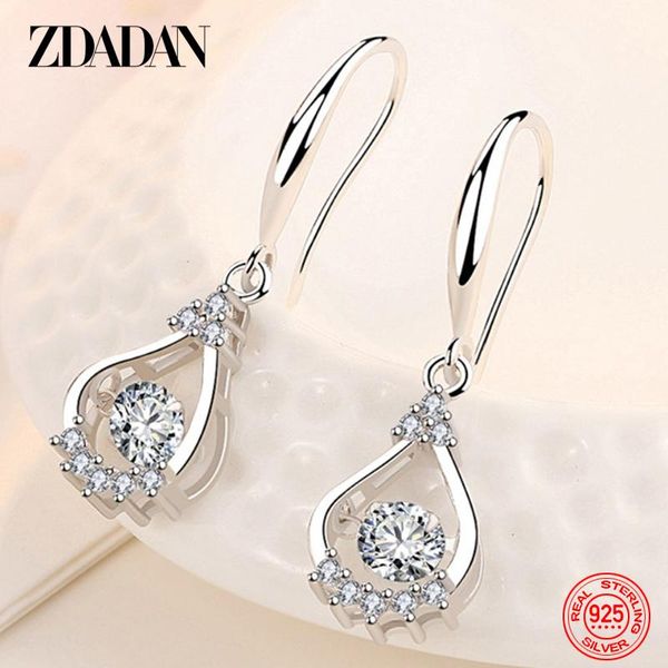 

dangle & chandelier zdadan 925 sterling silver water drop long earrings for women fashion jewelry accessories