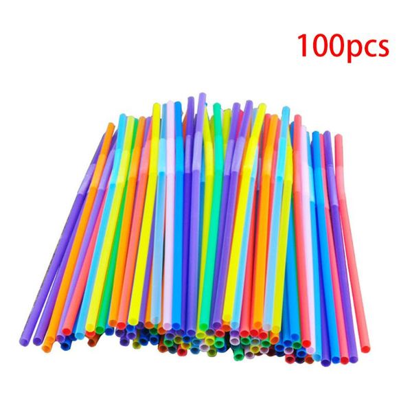 

extra long flexible plastic drinking straws party bar fancy coffee ice cream milk tea diy decor tableware supplies