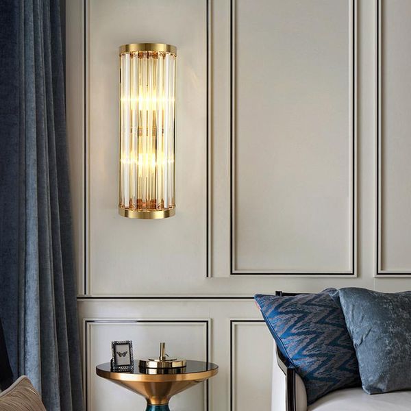 

deyidn modern wall light crystal golden led lamp creative personality nordic simple aisle luxury bedroom lamps