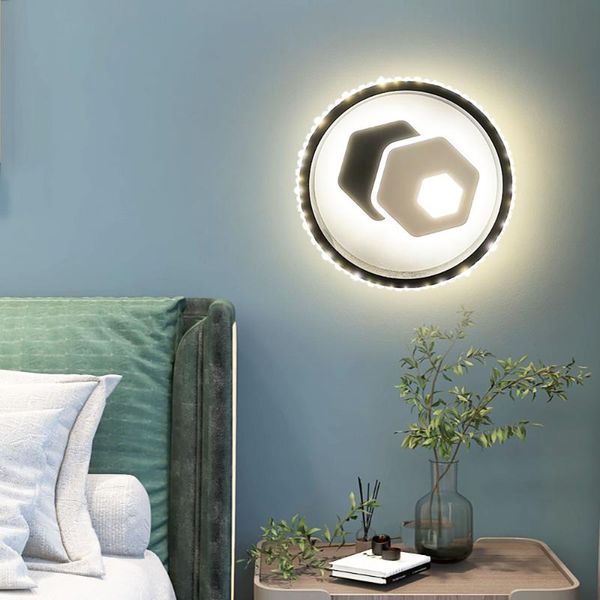 

wall lamp nordic modern minimalist background bedroom living room led staircase aisle fashion