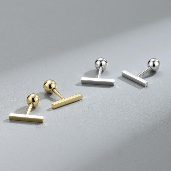 

stud fashion simple sweet piercing earrings stainless steel mini small sutds earirngs for women jewelry gift, Golden;silver