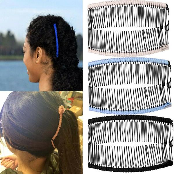 

hats, scarves & gloves sets women vintage casual hair comb hairpins barrettes solid 20-30 teeth headwear ladies hairwear, Blue;gray