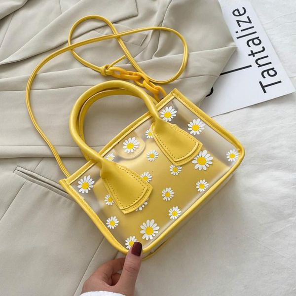 

evening bags summer small daisy jelly bag female 2021 trendy net red fashion transparent acrylic chain