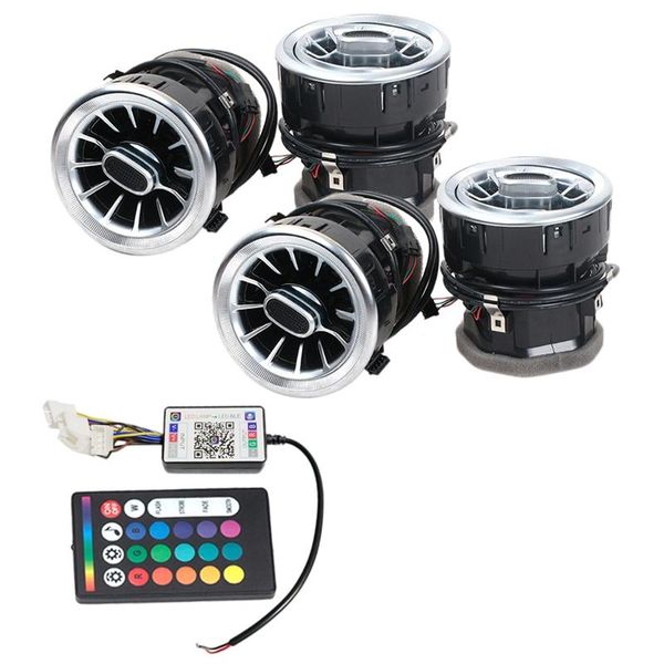 

dashboard air condition vent outlet modification 64 color led atmosphere light for v class w447 v260 2021-2021 interior&external lights
