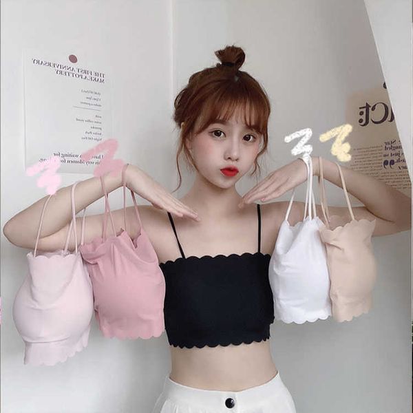 

ice silk wrapped bra for female students, White