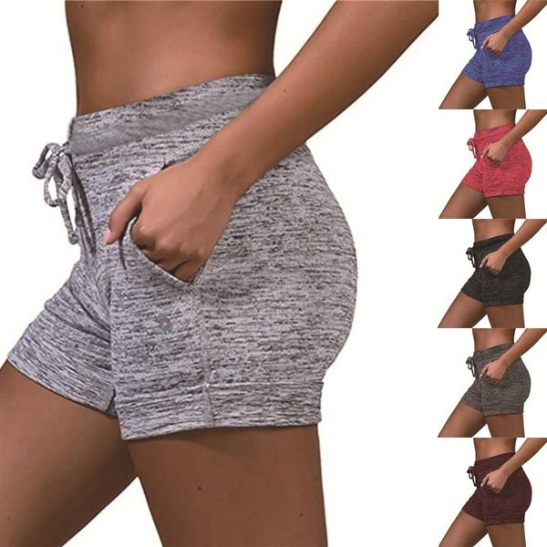 

women's shorts sports running yoga ladies 2021summer casual quick-drying breathable soft and comfortable elastic drawstring loose, White;black