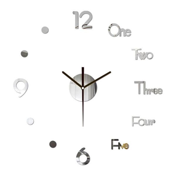 

wall clocks acrylic clock diy simple silent home living room bedroom