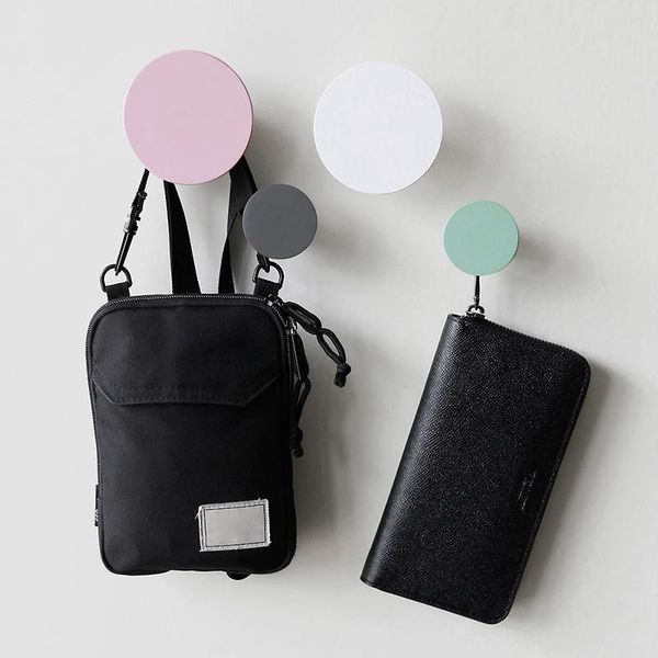 

hooks & rails 4pcs wall mounted key hook durable round resin for bathroom livingroom multifuction strong bearing hat