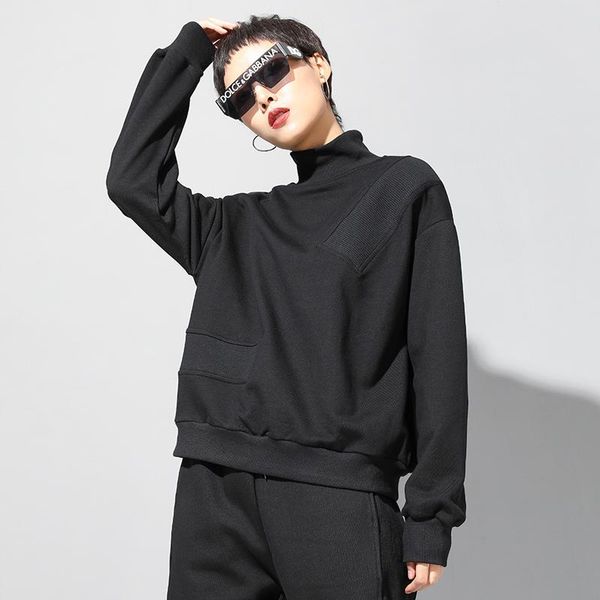 

women's hoodies & sweatshirts 2021 spring autumn casual women pullovers long sleeve loose fashion female streetwear oversize wh61, Black