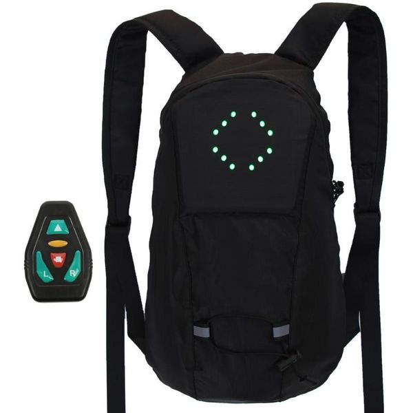 Outdoor-Taschen Reflektierender Rucksack mit Lichtfernbedienung für Nachtradfahren Laufen LED blinkende Sportsicherheitstasche Ausrüstung