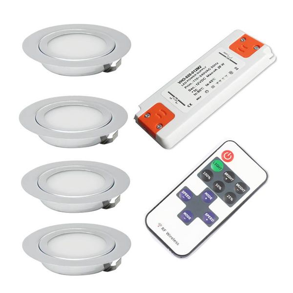 

other led lighting remote dimming 3waac100-240v recessed cabinet lamp slim 14mm downlight + ultra thin transformer spotlights kit