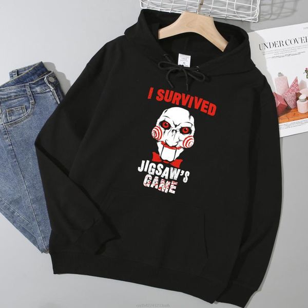 

men's hoodies & sweatshirts men/women fashion hip hop long sleeve oversize i survived a game clothes anime kawaii harajuku sweatshirt, Black