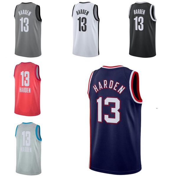 

basketball jerseys james harden #13 kyrie irving #11 kevin durant jersey 2021-22 city jersey men youth s-xxl, Black;red