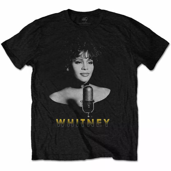 

mens whitney houston bw p licensed men t-shirt, White;black