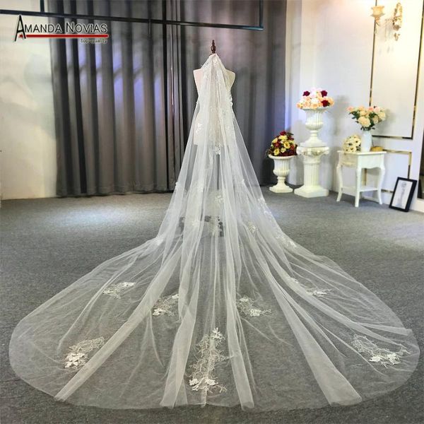 

bridal veils beautiful wedding wholesale veil long with lace one layer, Black