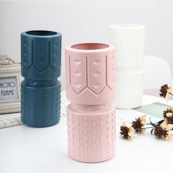 

vases european style vase straight flower pot ornaments hydroponic plants dried living room home decor deskdecoration 2021