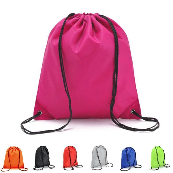 

storage bags 7 colors man women solid color drawstring bag backpack portable sports for school travel gym yoga